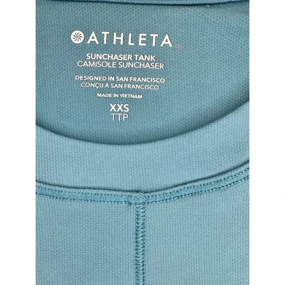 NWT Athleta Sunchaser Tank Top Light Teal - XXS - Picture 3 of 4